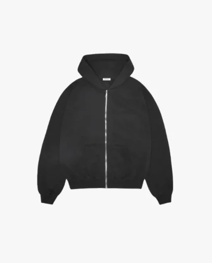 SWEATS COLLECTIVE HEAVYWEIGHT ZIP UP – WASHED BLACK