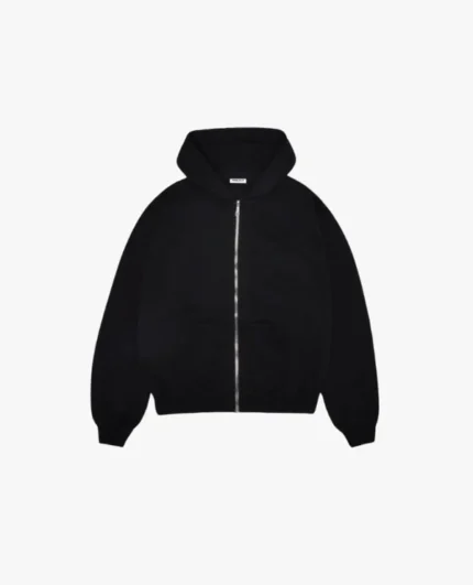 SWEATS COLLECTIVE COZY ZIP UP – BLACK